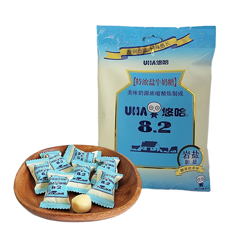 UHA悠哈特浓抹茶牛奶糖特浓盐传统糖果