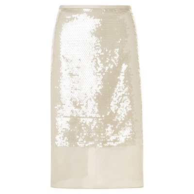 【MONEY HONG】朗姿雪纺亮片华丽优雅时尚半身裙女2026年春季新款