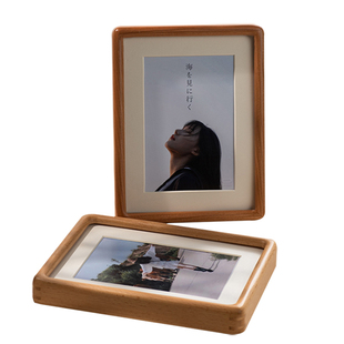 实木相框摆台写真6寸加打印照片高级感支持定制相框空框画框摆台