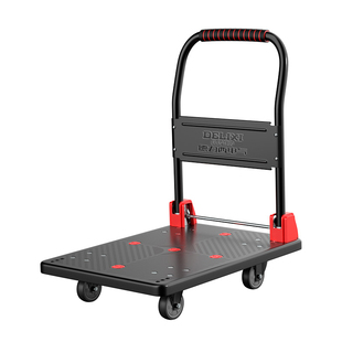 德力西电气小推车超市搬运平板车家用静音便携折叠快递手拉车拖车