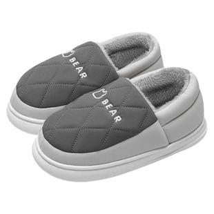 防水棉拖鞋男士冬季保暖2025新款室内居家居加绒包跟毛棉鞋女外穿