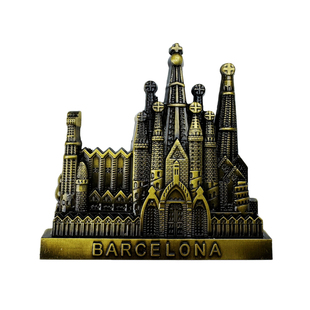 金属西班牙巴塞罗那文创冰箱贴立体磁吸贴旅游纪念品创意伴手礼