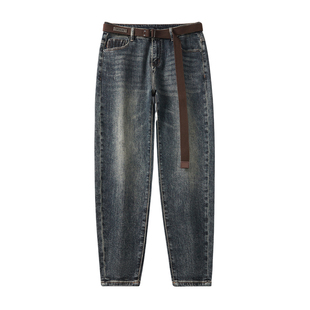 班尼路SK美式复古直筒牛仔裤男2025新款秋季宽松潮牌锥形长裤子YS