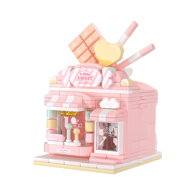 未及网红街景小店积木玩具