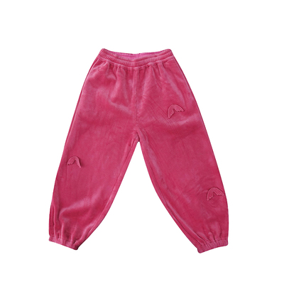 Qimoo/淇木冬季新款童装女童条绒立体小翅膀套装长裤QCL4KP223B