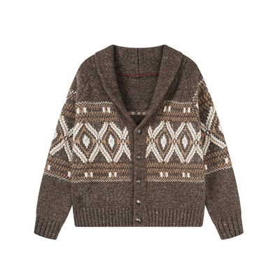 MANIFOLD·羊驼毛费尔岛编织开衫