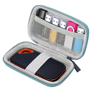 适用于闪迪硬盘专用硬壳收纳盒出行收纳包移动固态硬盘AipPods闪迪储存卡闪迪u盘SanDisk闪迪系列闪迪E81 E90