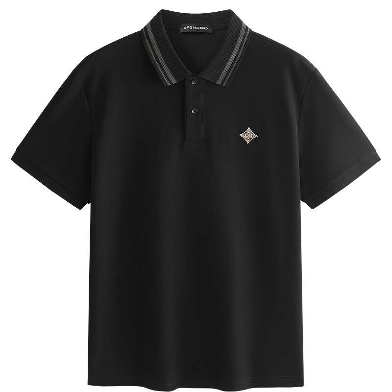 【凉感抗菌】太平鸟男装翻领polo衫男2026年夏季新款条纹短袖t恤*