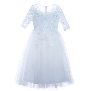 女童洋气公主裙女孩钢琴演奏演出服儿童小主持人高端礼服花童婚纱