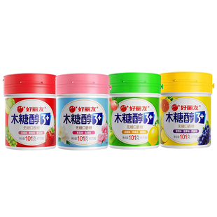 好丽友木糖醇口香糖缤果Q立方清新口气糖果无糖接吻糖多口味混装