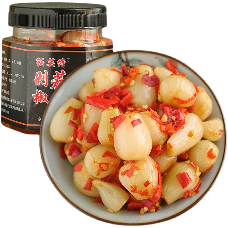 筷莫停剁椒藠头酸辣藠头茭头湖南特产下饭菜新鲜腌制荞头泡菜咸菜