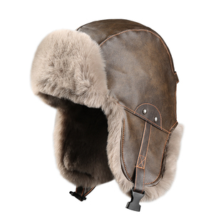 战术鸟冬季保暖帽男加厚东北皮帽子防寒防风护耳复古雷锋帽棉大码