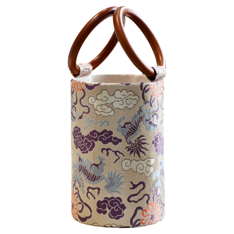 双木环水桶包口金包DIY材料包宋锦汉服真丝非遗手工布艺包套装