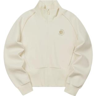 鸿星尔克女款外套2025冬季新款女士好看修身针织运动夹克上衣女装