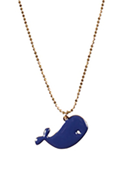 项链小鲸鱼ins珐琅锁骨链女珐琅