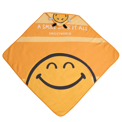 法国Smiley儿童浴巾斗篷带帽裹巾