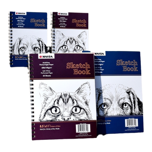 凯萨KAISA 宠爱系列创作空白笔记本 素描本 两款选 A5手账本 A4线圈尺寸 猫狗控 创意本 图画本写生随身本