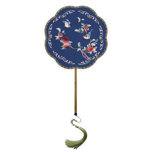 筛月苏州古风结婚新娘团扇苏绣双面绣手工复古刺绣汉服舞蹈扇子