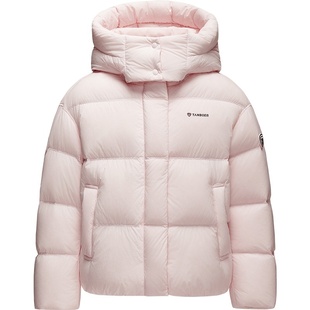 坦博尔羽绒服男女童短款2025年新款加厚好看学生防寒可脱帽外套