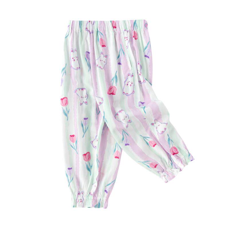 巴拉巴拉儿童裤子男童女童夏季防蚊裤小童宝宝睡裤天丝人棉可外出