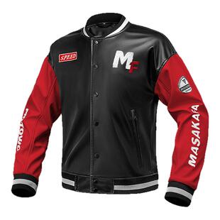 摩托车骑行服赛车服棒球服秋冬季防风保暖复古皮衣夹克机车外套