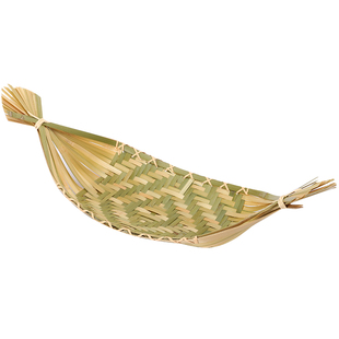 竹编托盘带提手果篮竹篮子圆形簸箕小果盘零食小道具木架子竹篮