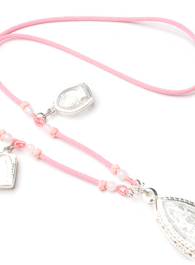 泰国水晶蜜蜡挂坠绳佛牌链子