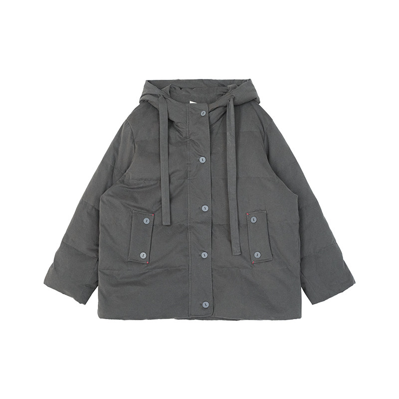 安妮森林不臃肿短款面包羽绒服