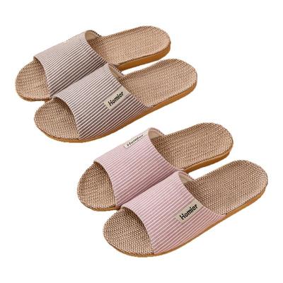 亚麻拖鞋女士春秋室内家居