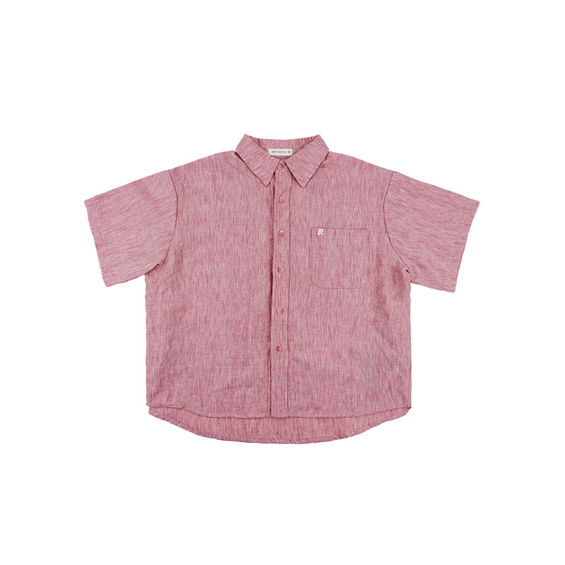 Jimmy妈童品【松弛一夏】夏季·随性慵懒感粉色短袖衬衫