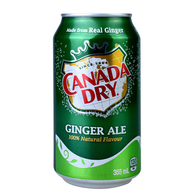 加拿大Canada dry Ginger Ale姜汁味汽水姜汁饮料罐装355ml