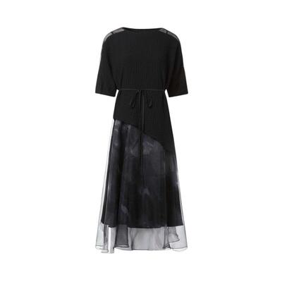 s.deer欧根纱针织衫连衣裙套装