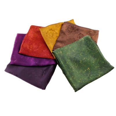 光泽垂感 国风多色人丝真丝桑蚕丝过薯莨提花香云纱面料旗袍布料