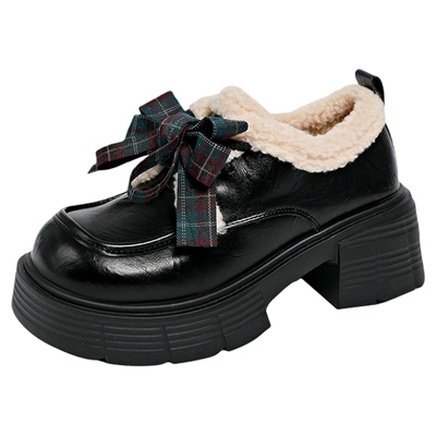 【赵露思同款】巨好看加绒乐福鞋