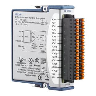 NI 9205 美国NI全新原装正品C系列电压输入模块弹簧端子 包邮