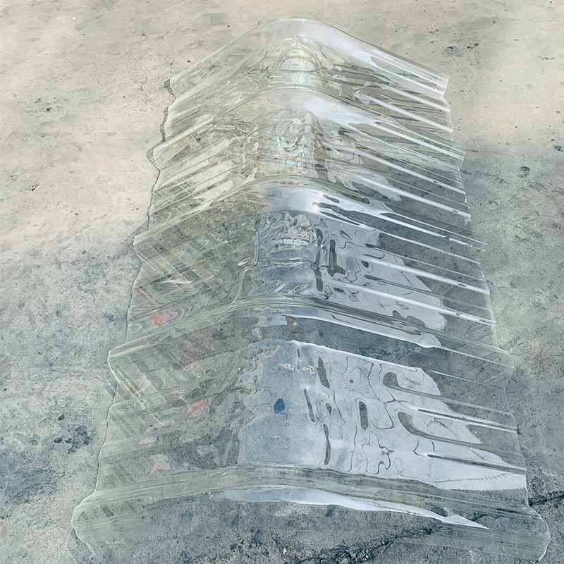 840型pc透明瓦亮瓦人字形脊瓦阳台屋顶透明彩钢瓦阳光房采光瓦片