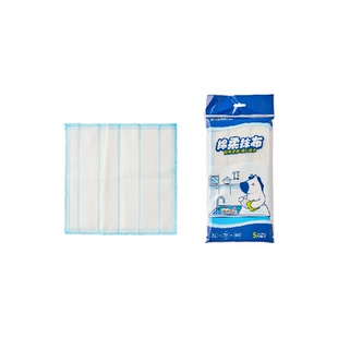 苏力达厨房专用洗碗抹布吸水不掉毛家用吸油布百洁布清洁毛巾5片