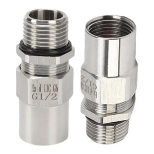 接管式格兰头不锈钢防爆夹紧密封接头电缆金属防水内外丝非铠装MG