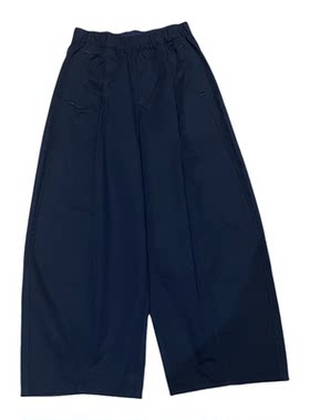 抗皱免打理极简静奢感山本裤阔腿裤女高腰显瘦气球弯刀休闲九分裤