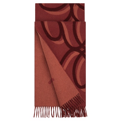 万事利绵羊毛新年红色围巾