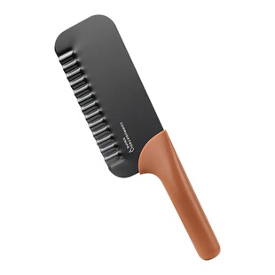 居家家狼牙切土豆刀波纹刀不锈钢家庭用厨房切菜刀琅琊波浪刀橙色