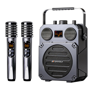 山水HS02户外广场舞音响蓝牙新款音箱便携话筒K歌一体机官方旗舰