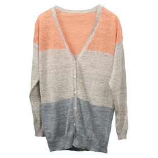 《告别价99》M3276 纯亚麻开衫外套宽松显瘦毛衣薄款针织衫女