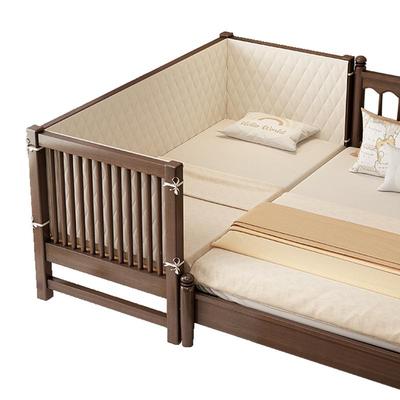 实木儿童拼接床婴儿加宽床带护栏