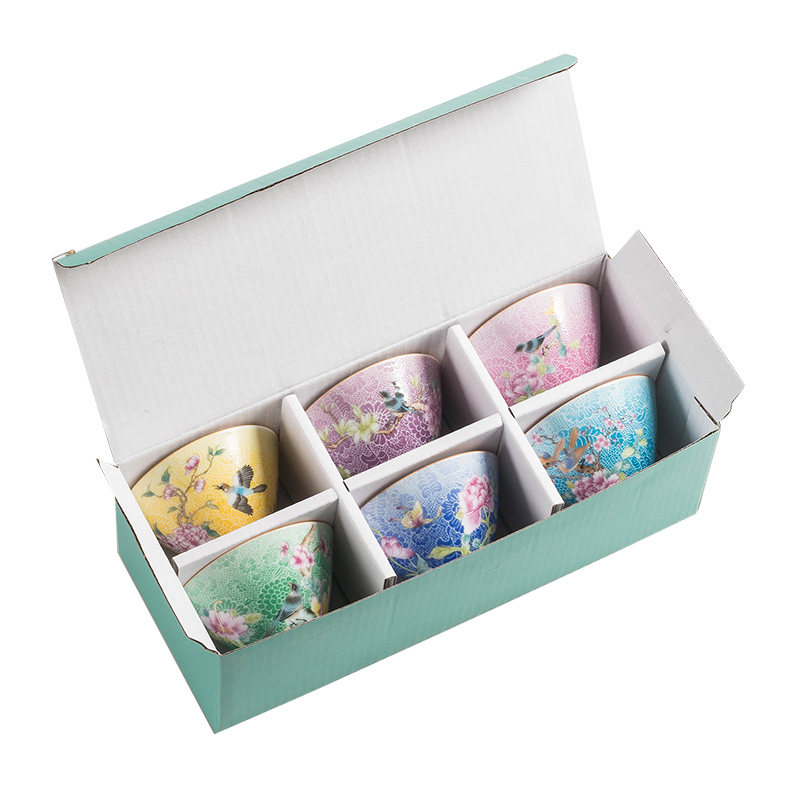 一方茗器珐琅彩斗笠杯家用品茗杯