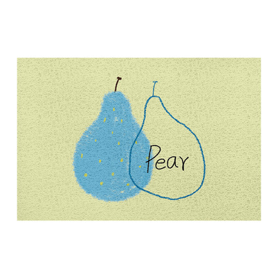 okay梨子苹果丝圈入户地垫门口家用可裁剪 pvc耐脏防滑除尘脚垫子