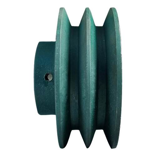 皮带轮双槽B型B2成品22 24 25 28内孔键槽8铸铁柴油电机马达带轮