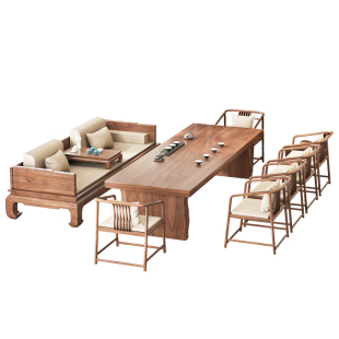 罗汉床沙发新中式茶桌椅组合实木松木茶桌功夫茶道桌禅意泡茶台