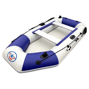 橡皮艇加厚撒网钓鱼船耐磨硬底气垫充气船双多人皮划艇折叠救生船