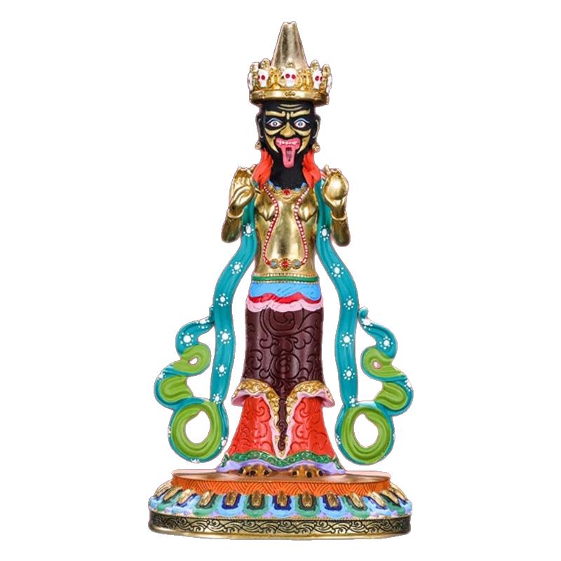 纯铜彩绘扎吉拉姆佛像摆件居家供佛密宗用品家用供佛扎基拉姆菩萨